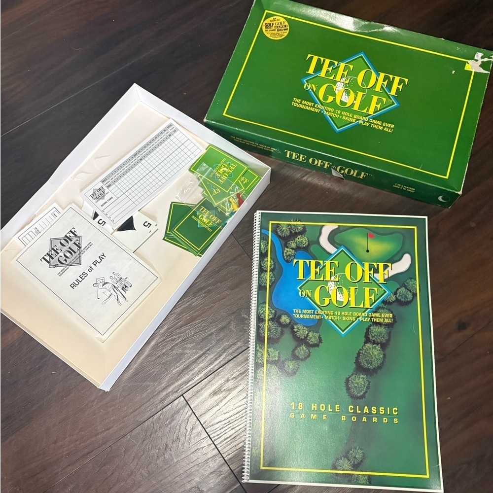 Vintage Tee Off on Golf Board Game Set, game night, old school, y2k